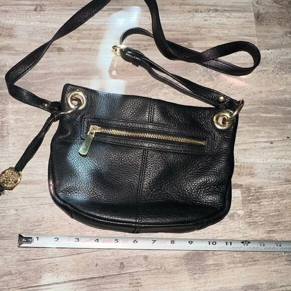 VINCE CAMUTO Black Soft Pebble Leather Crossbody Bag EUC - Picture 8 of 14
